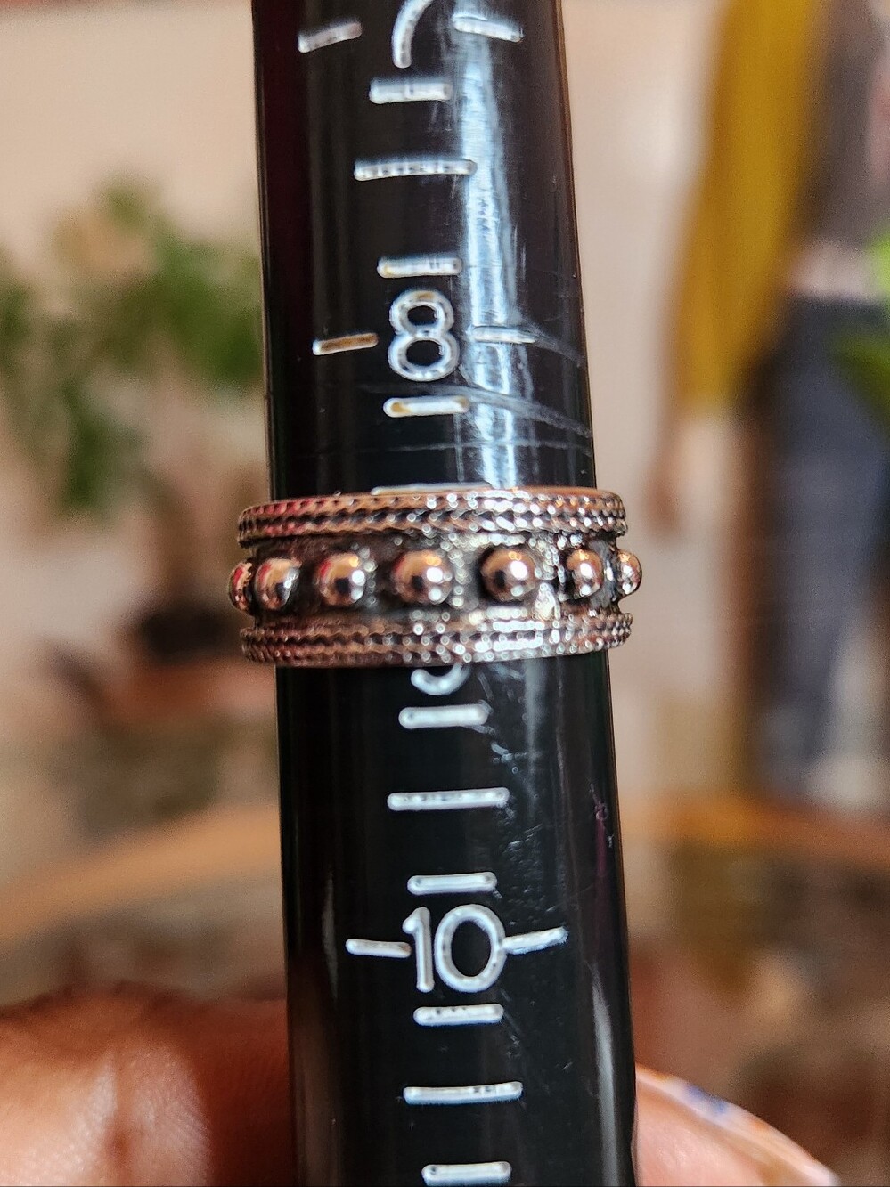 Sterling Silver Beaded Band Ring